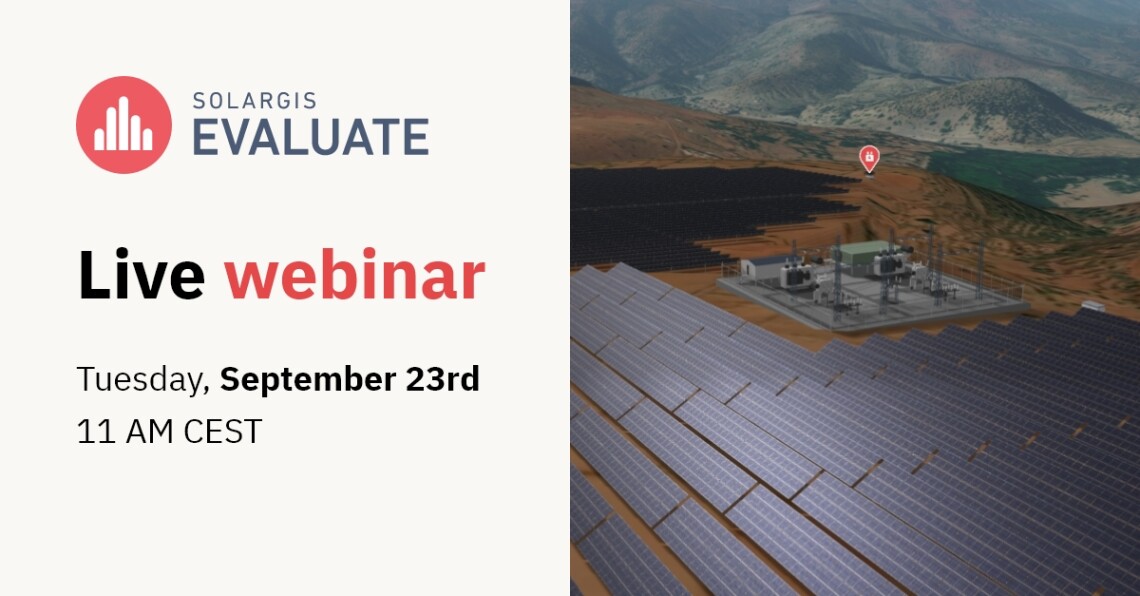 Upcoming webinar: Meet Solargis Evaluate