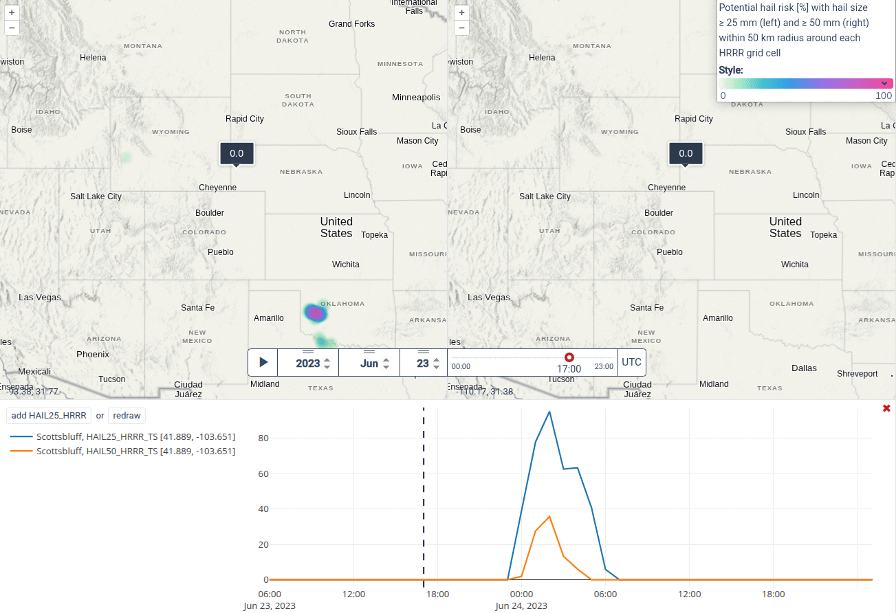 20230623 Scottbluff Nebraska Solargis hail potential