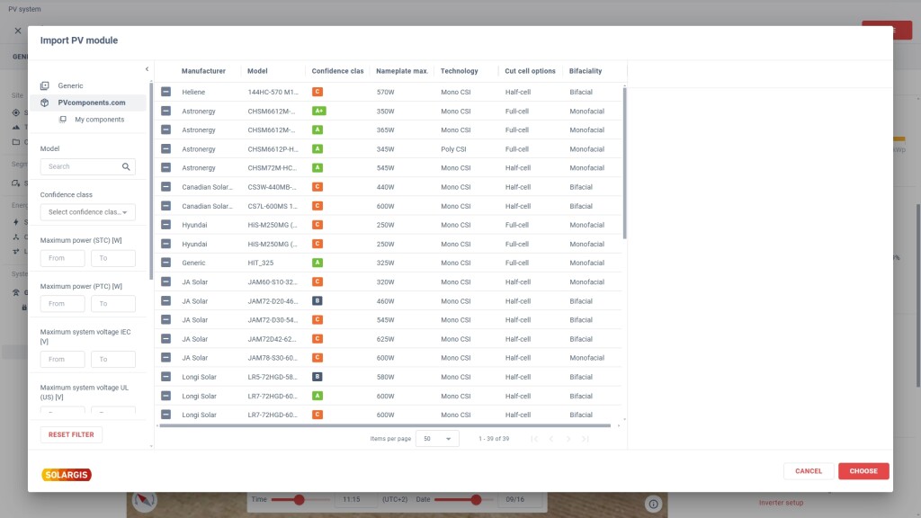 PV Component Catalog